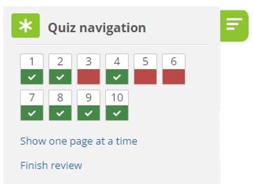 Quiz navigation